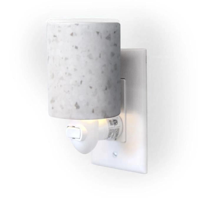 Plug-In Wall Wax Warmer in White Terrazzo