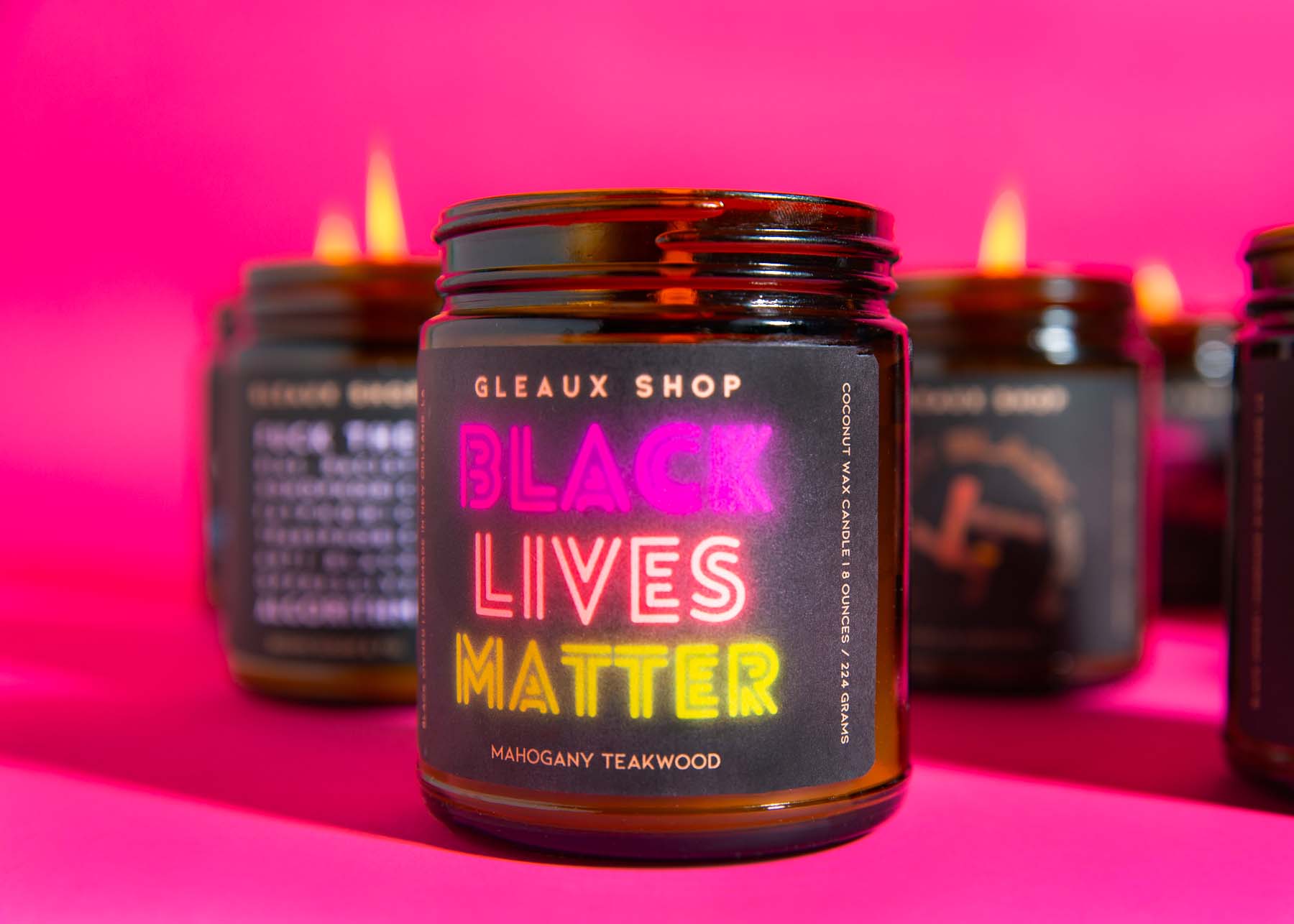 Gleaux Shop's Black Lives Matter: Mahogany Teakwood Scented Candle