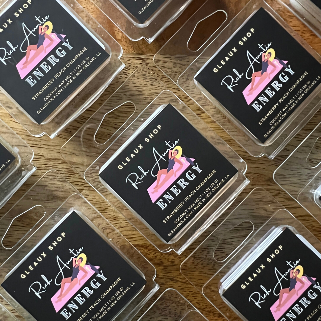 Rich Auntie Energy: Strawberry Peach Champagne Scented Coconut Wax Melts